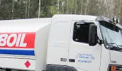 Valkoinen Teboil-säiliöauto